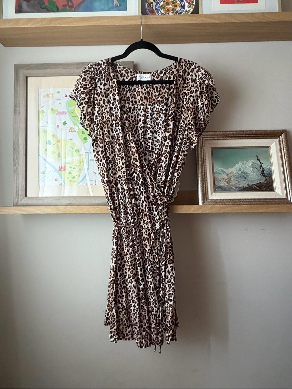 Velvet by Graham & Spencer Leopard Print Mini Dress - Brown & Cream